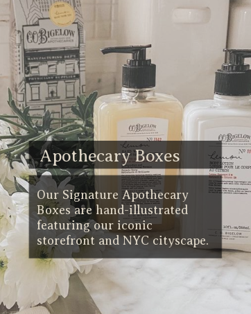 apothecary boxes with lotions hand wash body cleansers