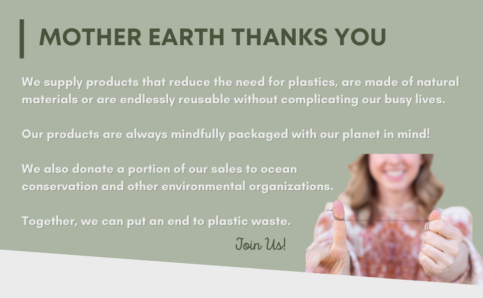 Me Mother Earth Thanks You Image with description of the company products