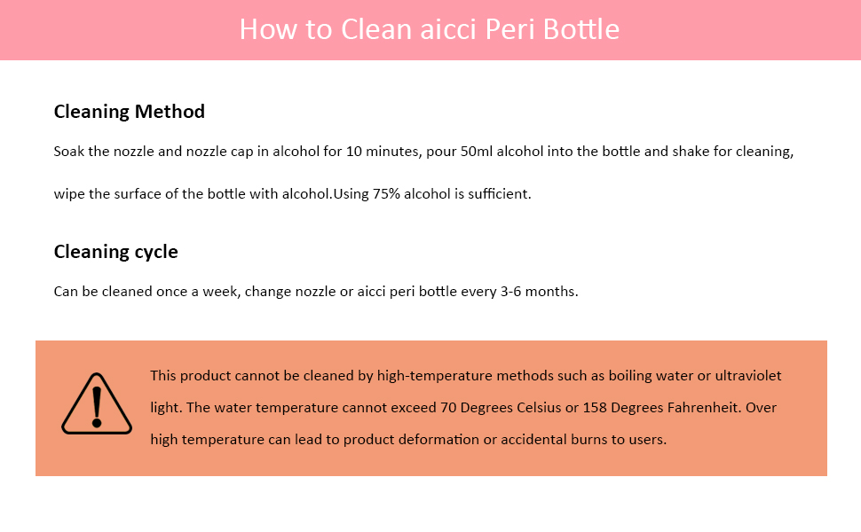How to clean aicci peri bottle