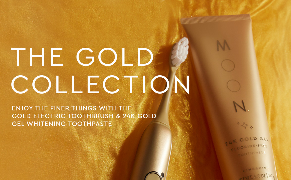 gold electric toothbrush gold gel toothpaste