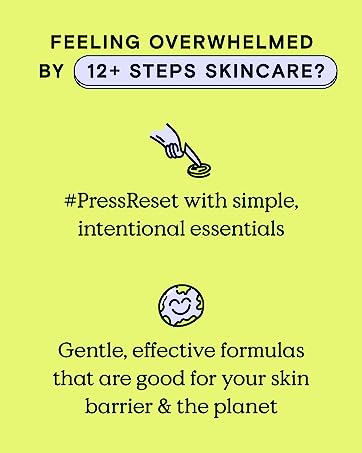 Feeling overwhelmed by 12+ steps skincare? #PressReset with simple, intentional essentials