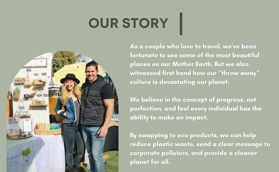 The Company Story with a picture of the couple Amanda and Alberto on the left.