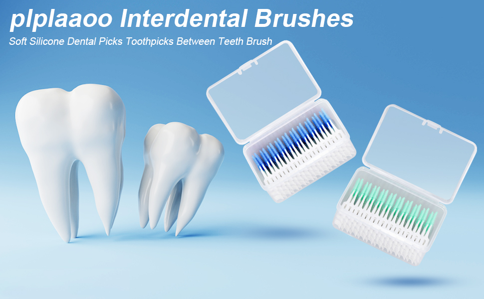 160Pcs Interdental Brushes,Soft Silicone Dental Picks Toothpicks Between Teeth Brush