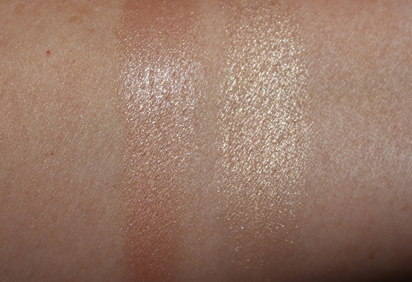 REESON Beauty Highlighter Duo Swatches - Balm (left) Powder (right)